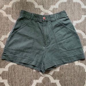 Abercrombie & Fitch Army High Waiste Shorts Sz 10